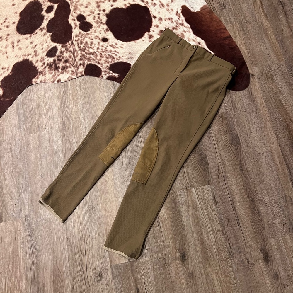 TuffRider Tan Ribbed Horseback Riding Breeches